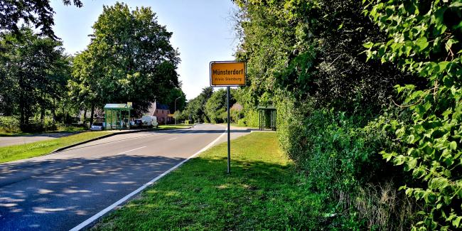 Ortseingang Münsterdorf aus Richtung Lägerdorf   <br/>Foto: Christian Kidon