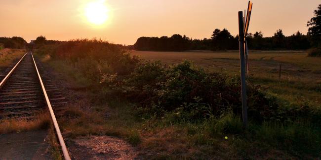 Bahnstrecke zu den Kreidewerken am Münsterdorfer Wald    <br/>Foto: Christian Kidon